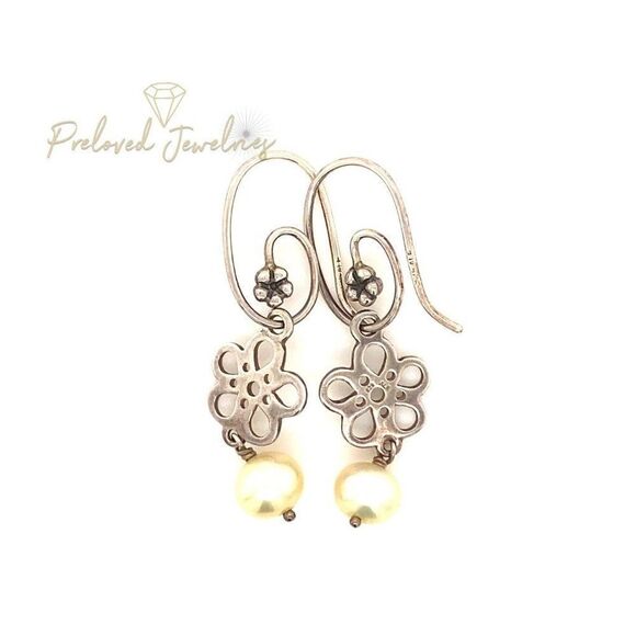 Pandora Pearl Drop Earrings - Picture 1 of 7